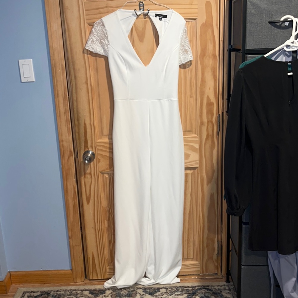 NWOT White jumpsuit lace